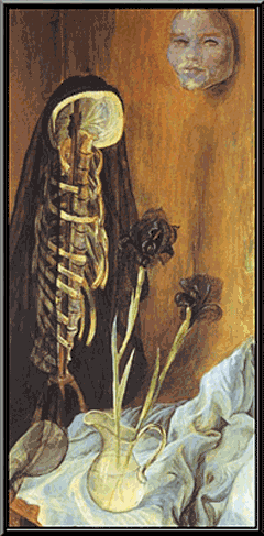 Still life with widow's veil